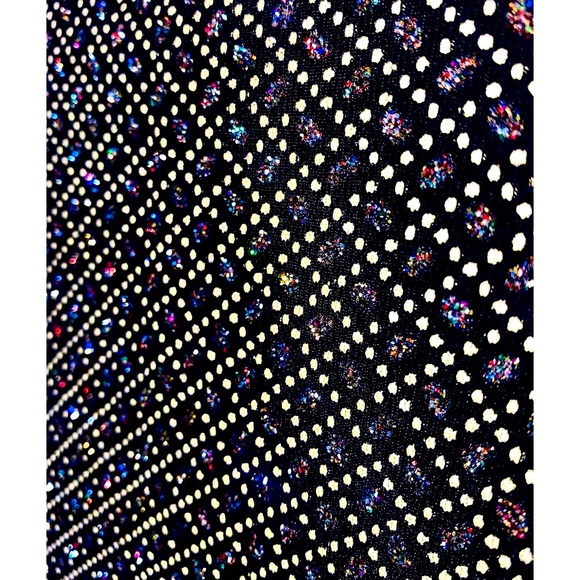 Vintage Jeffrey & Dara Evenings by Tom Barra Colorful Glitter Sequin Rouched Top - Picture 5 of 11